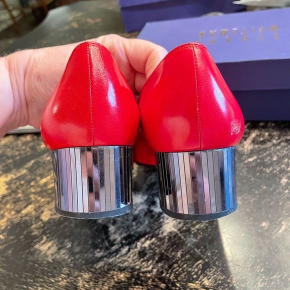 Stuart Weitzman vintage red pumps size 7B - Picture 4 of 10